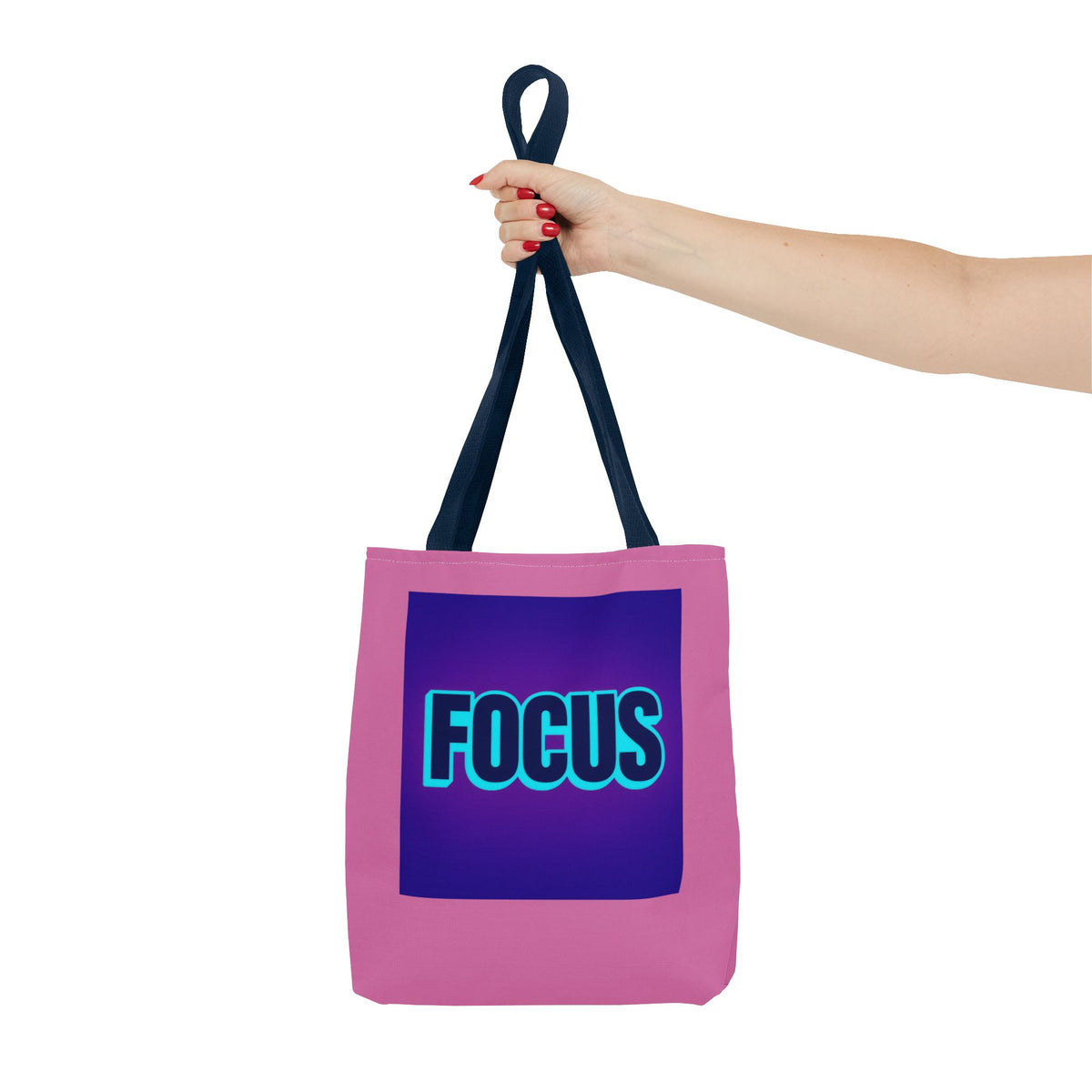 Focus Tote Bag — Motivational Pink Everyday Shopper