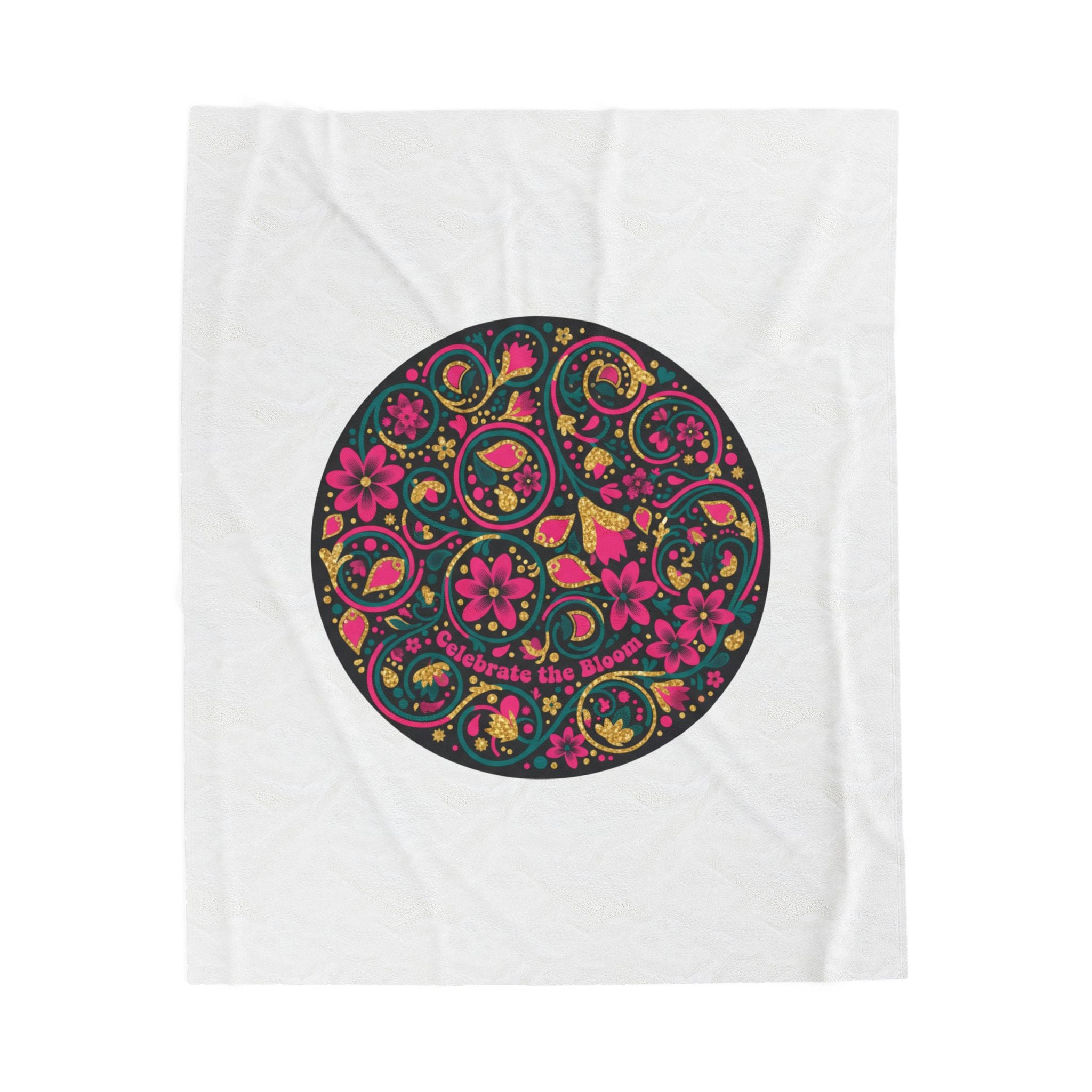 Disco Floral Paisley Blanket | vintage paisley print, 70s revival