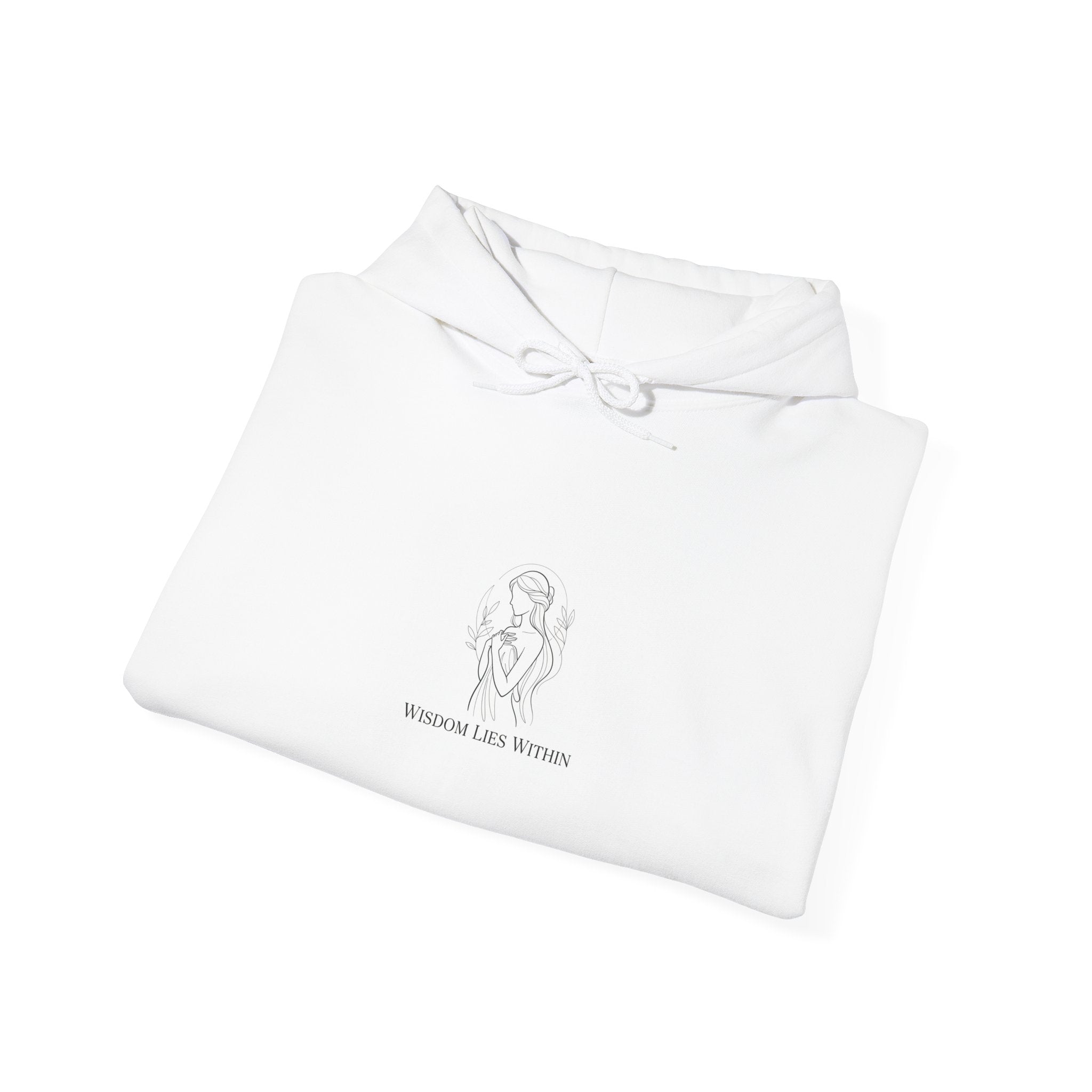 Fate Slogan Wing Motif Hoodie | Mythic Minimalism, Stoic Philosophy Art