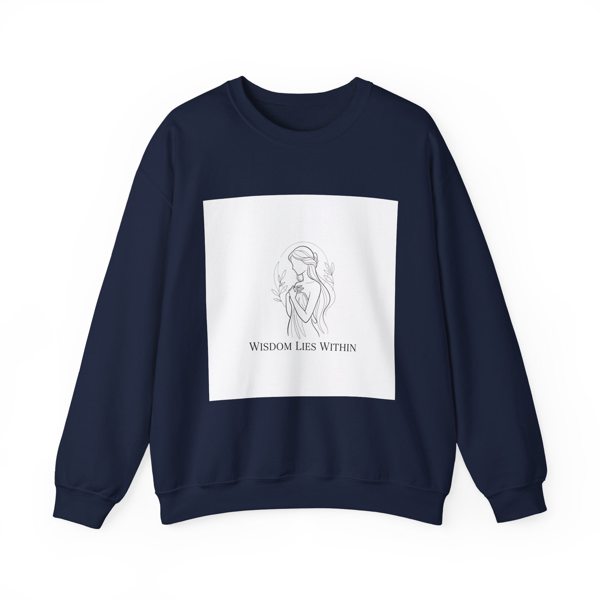 Wisdom Lies Within Crewneck Sweatshirt | mythic design, stoic philosophy art