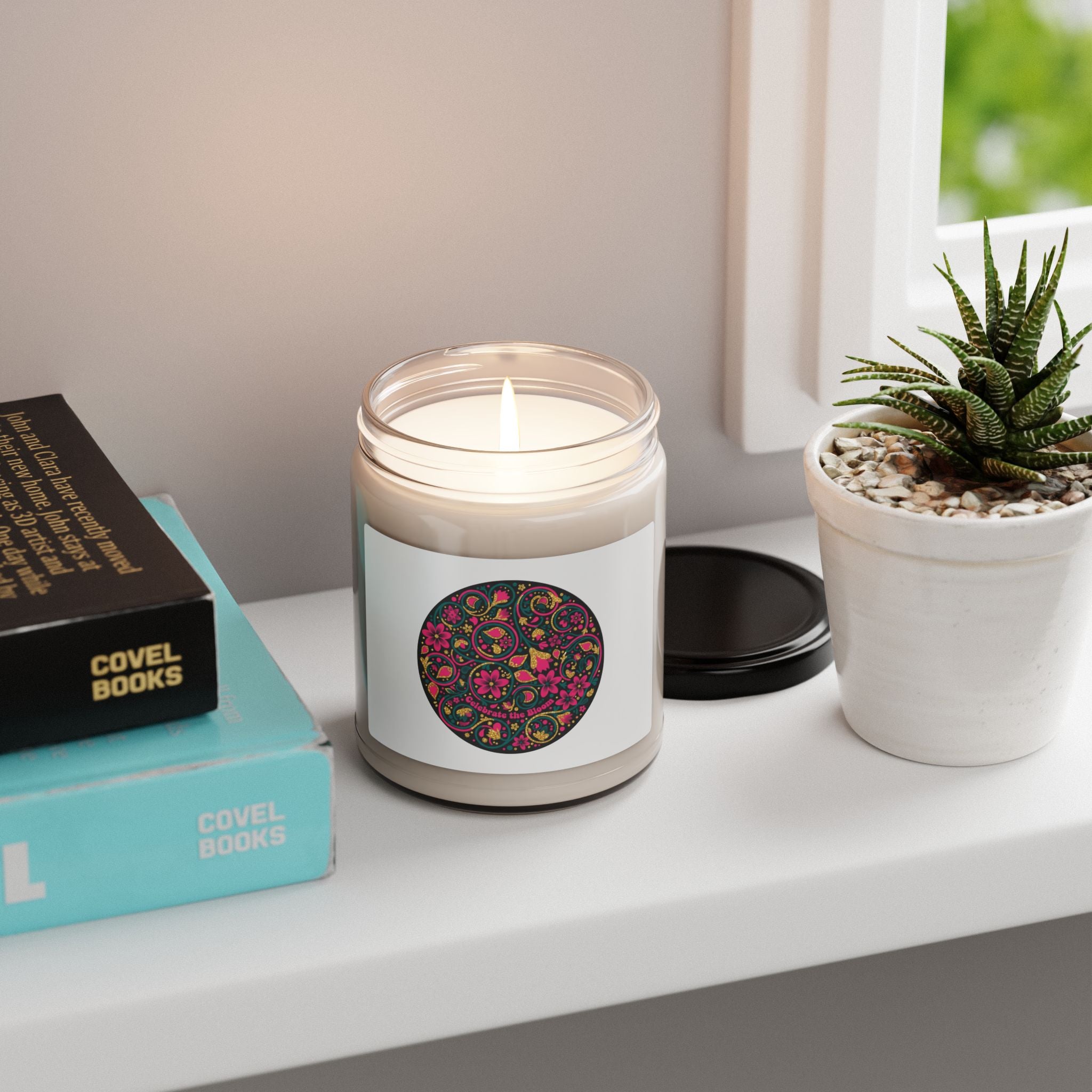 Disco Floral Paisley Candle, 9oz Soy Candle | 70s Revival Retro Party
