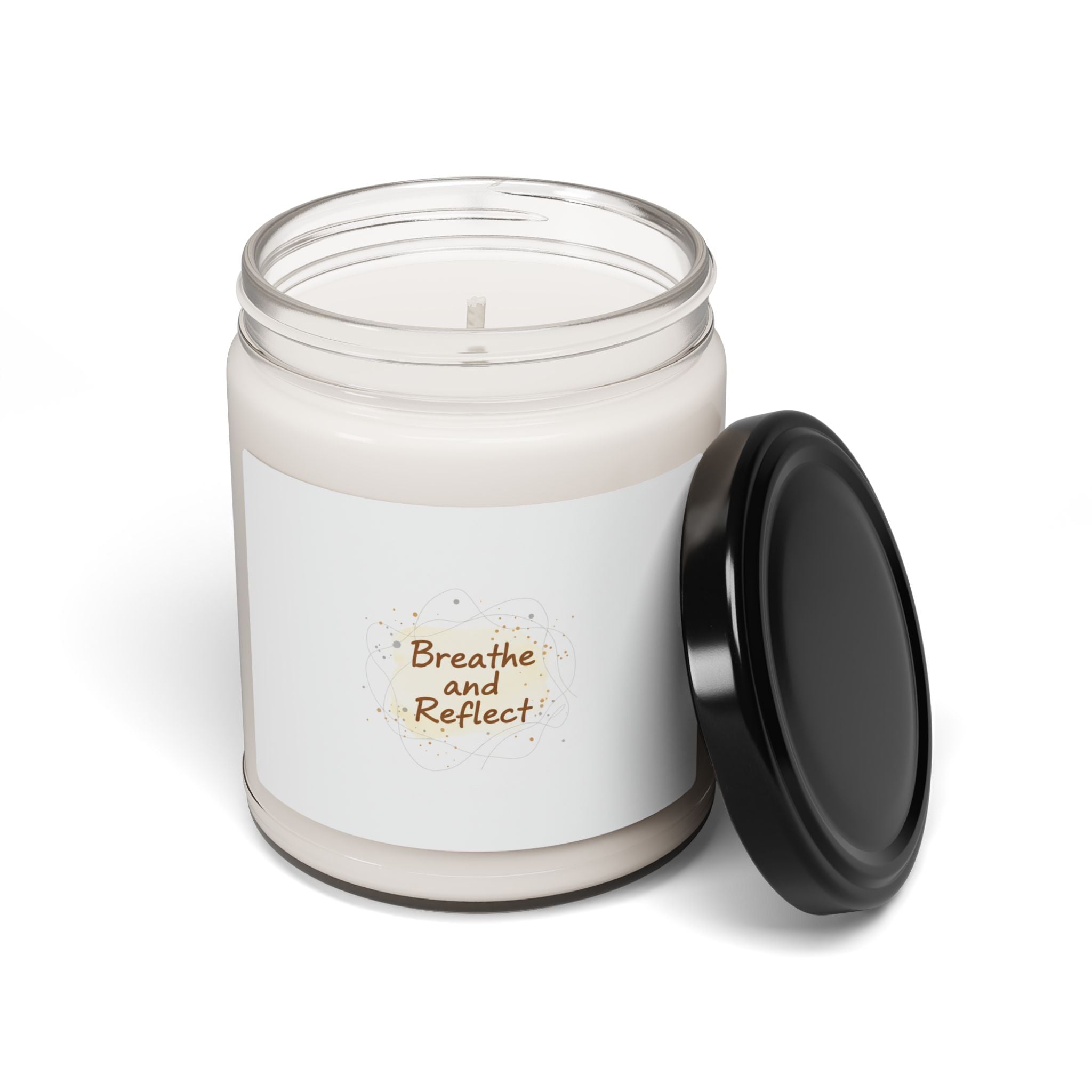 Breathe and Reflect Candle, Soy Jar | Note to Self analogue reminder