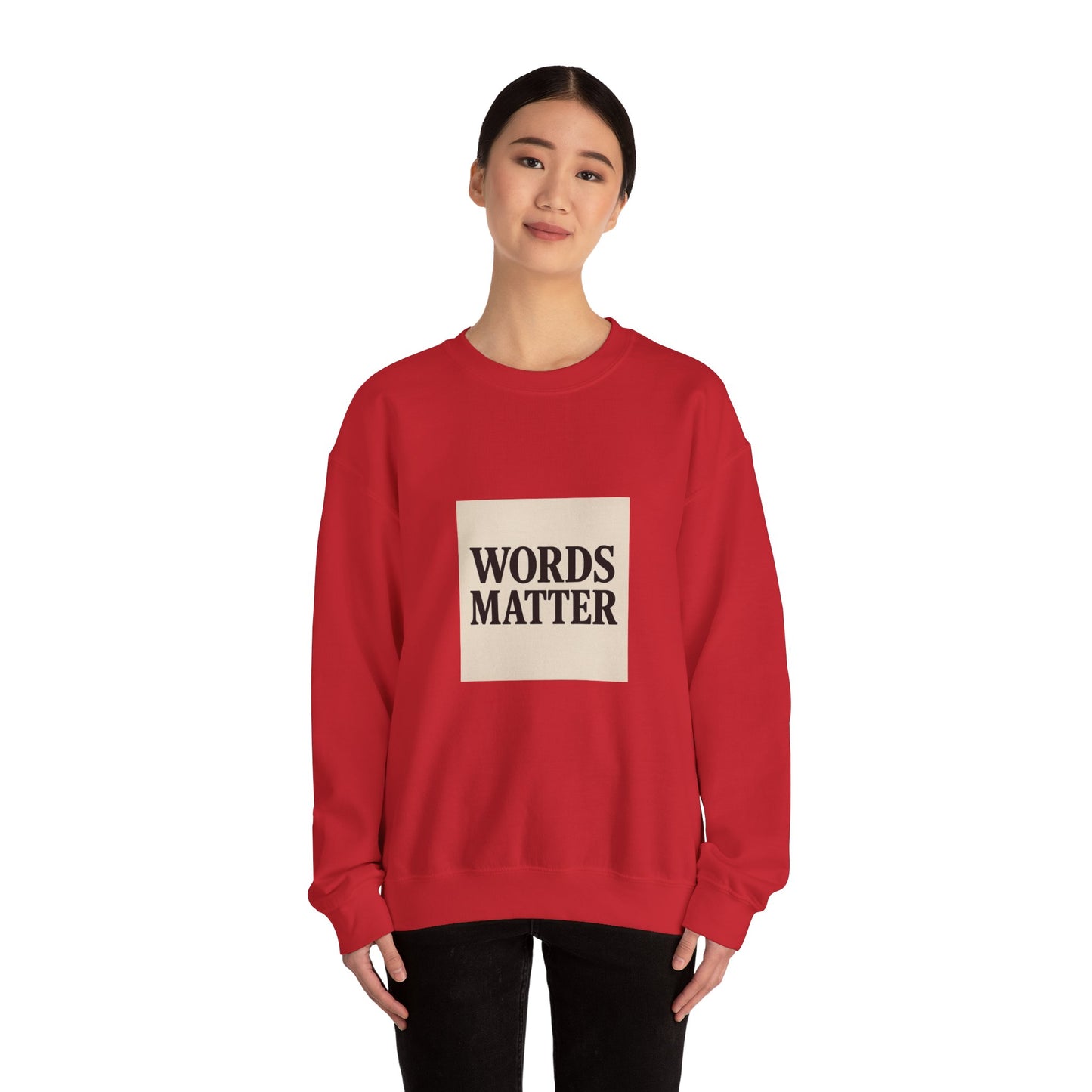 Words Matter Sweatshirt — Neutral Minimalist Crewneck