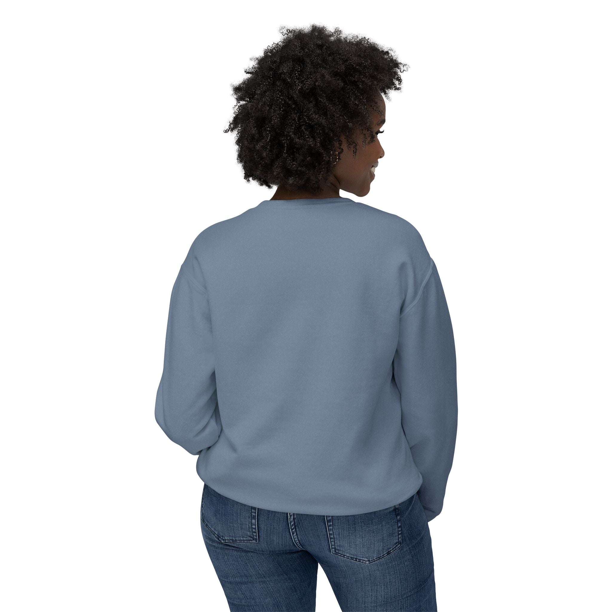 No! Minimalist Crewneck Sweatshirt — Bold Color Block Statement