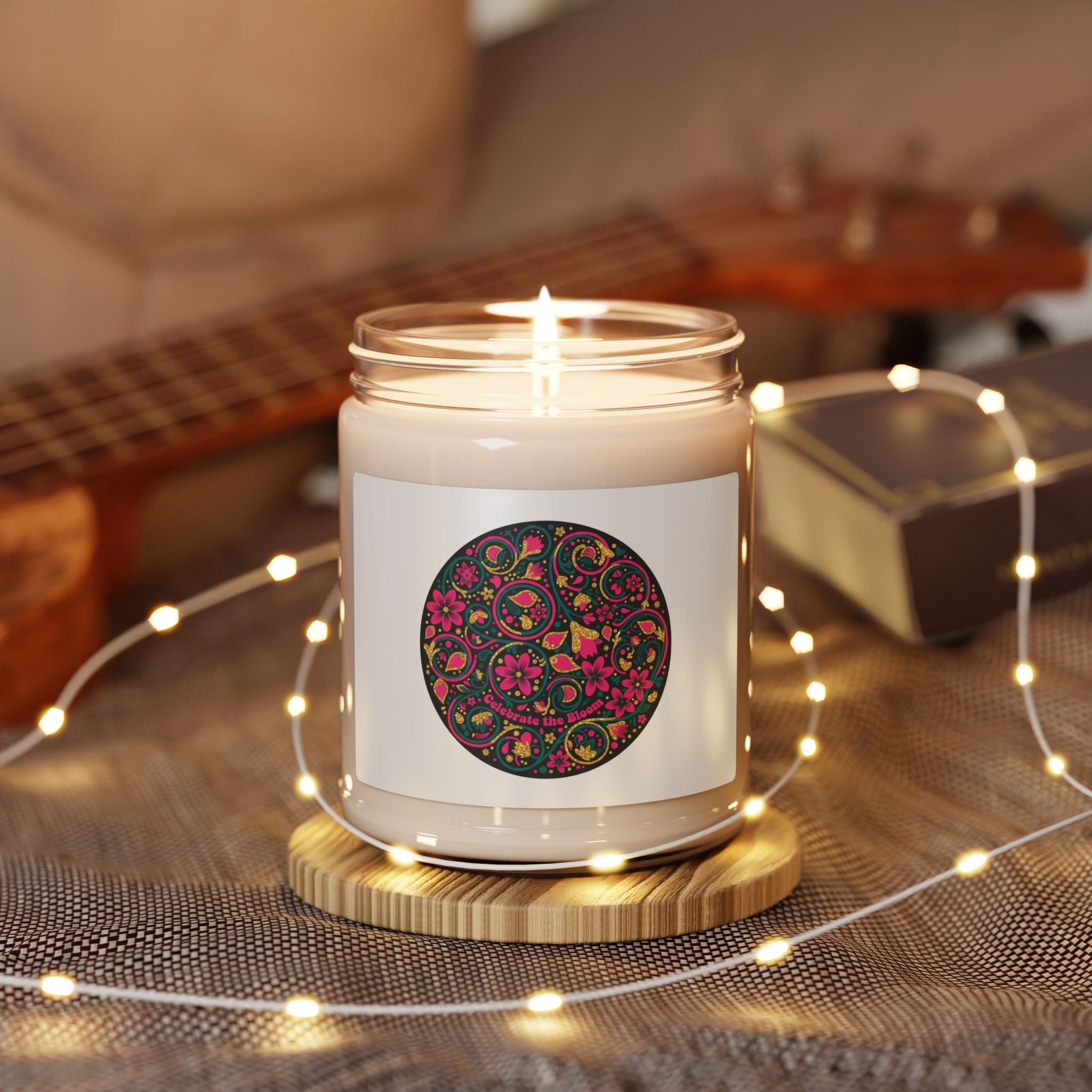 Disco Floral Paisley Candle, 9oz Soy Candle | 70s Revival Retro Party