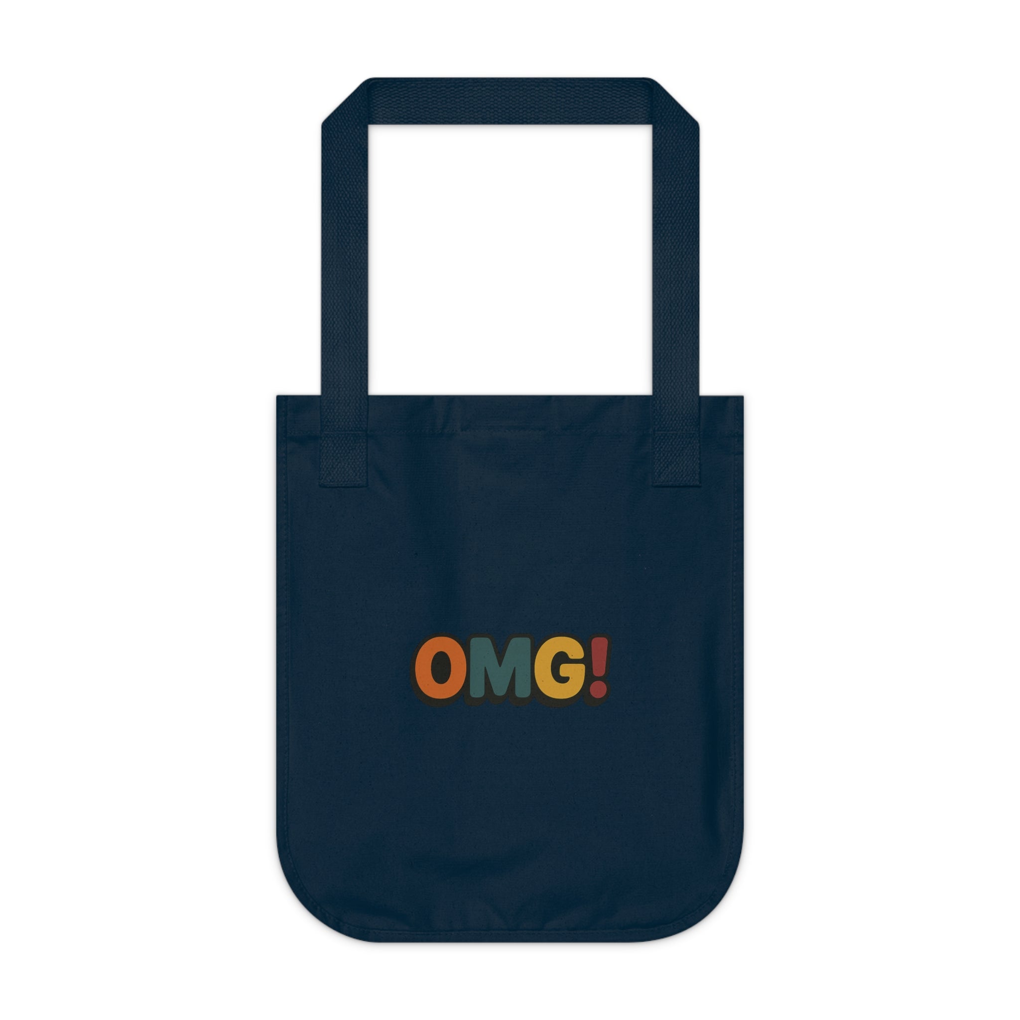 OMG! Retro Graphic Tote Bag — Organic Canvas Beach & Market Shopper