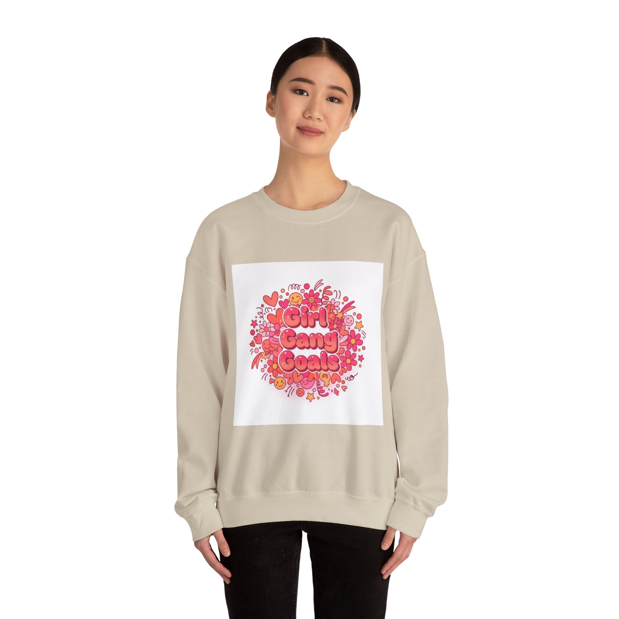 Girl Gang Goals Crewneck Sweatshirt | Galentine’s Squad Vibes, Female Friendship