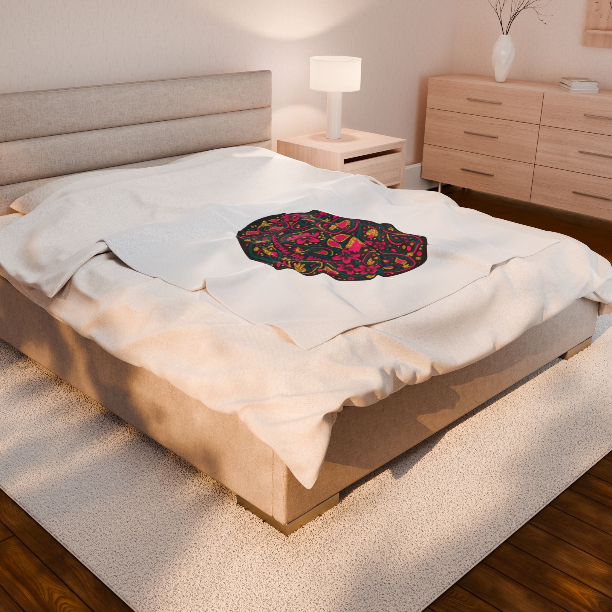 Disco Floral Paisley Blanket | vintage paisley print, 70s revival