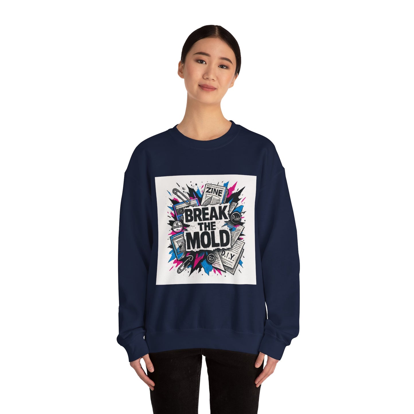Break the Mold Sweatshirt — Graphic Crewneck for Creatives