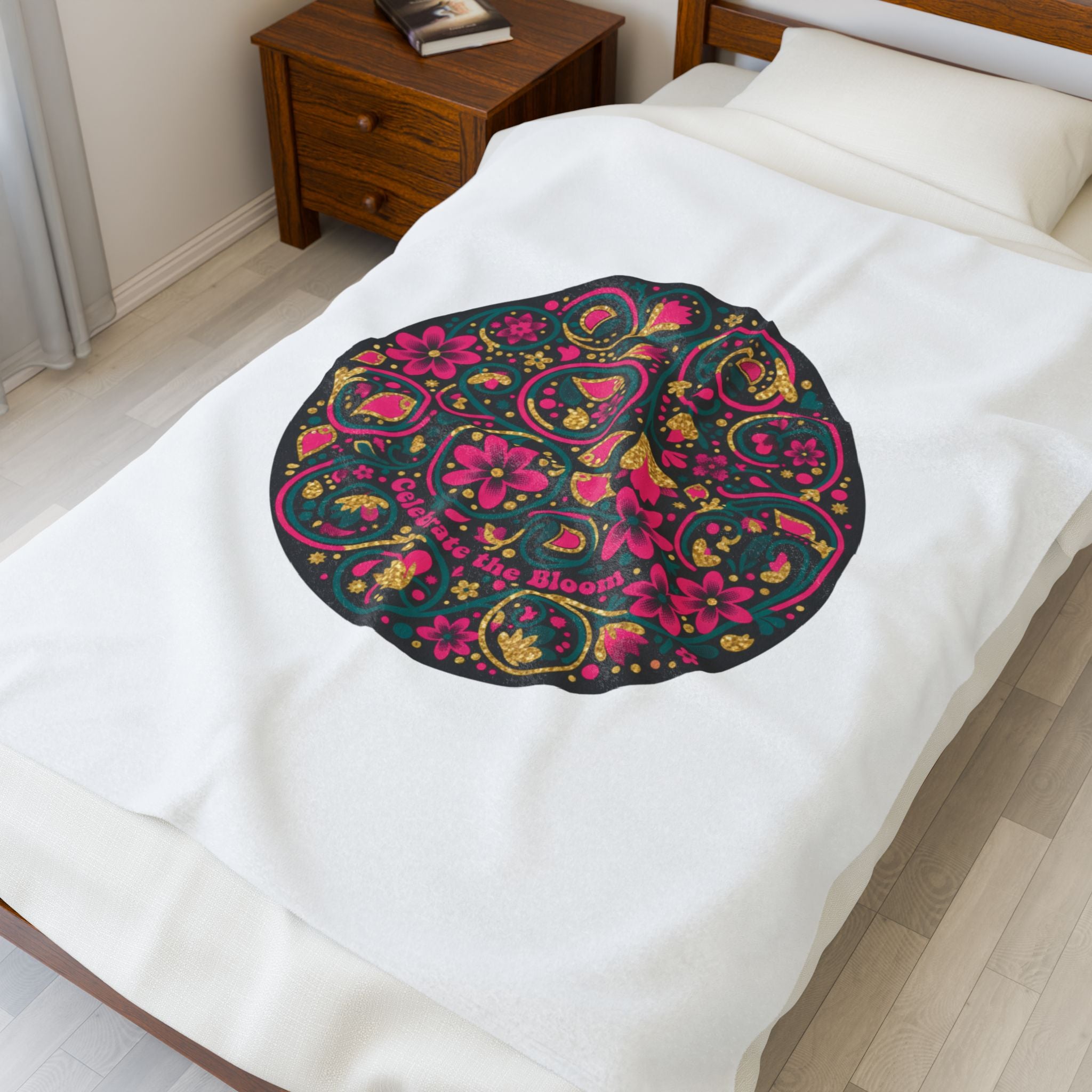 Disco Floral Paisley Blanket | vintage paisley print, 70s revival