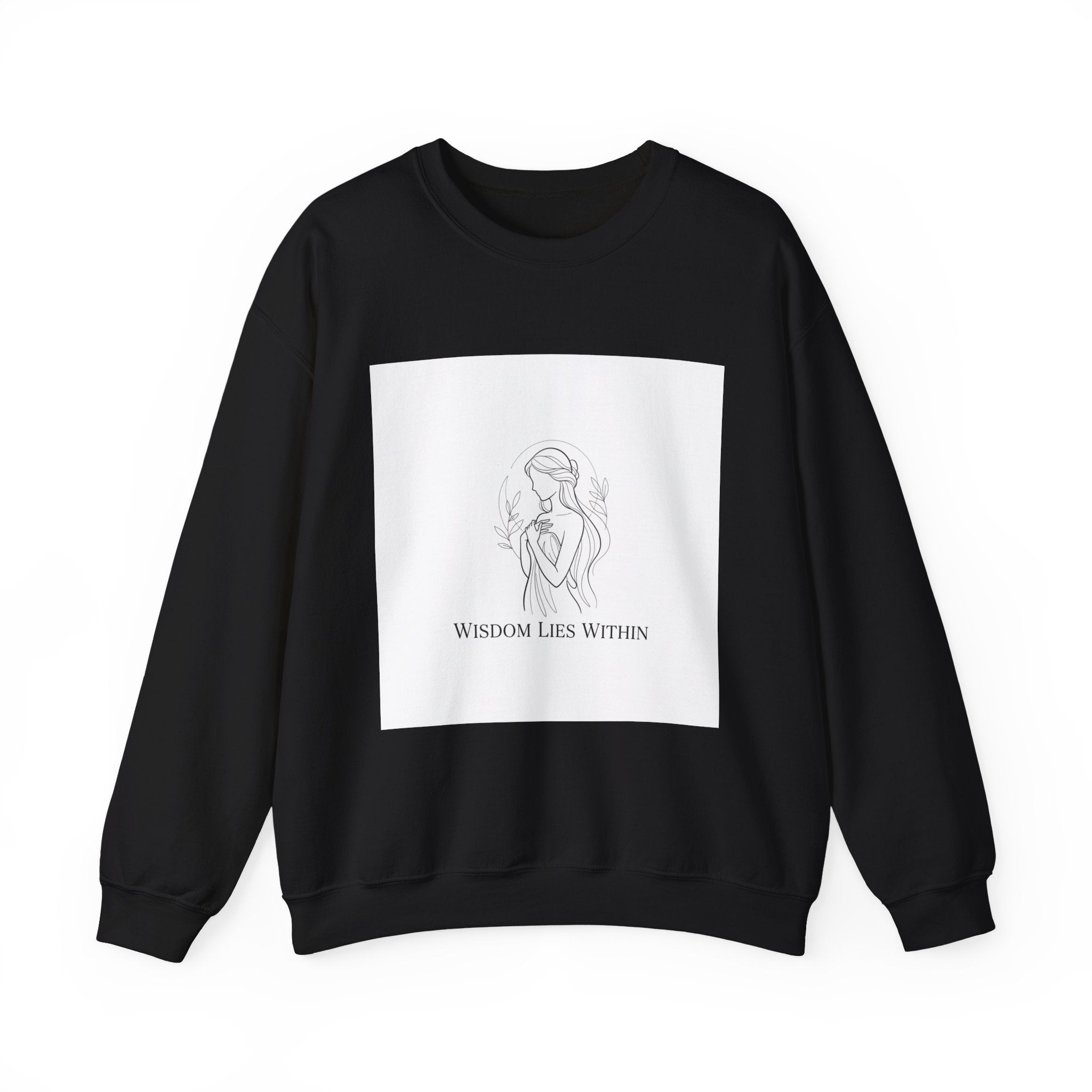 Wisdom Lies Within Crewneck Sweatshirt | mythic design, stoic philosophy art