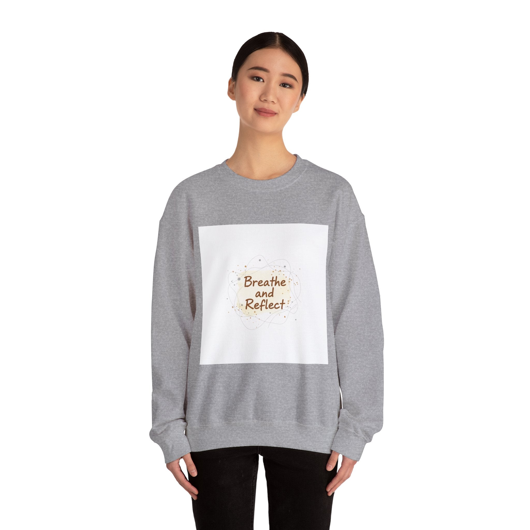 Breathe and Reflect Sweatshirt | Note to Self, handwritten reminder aesthetic