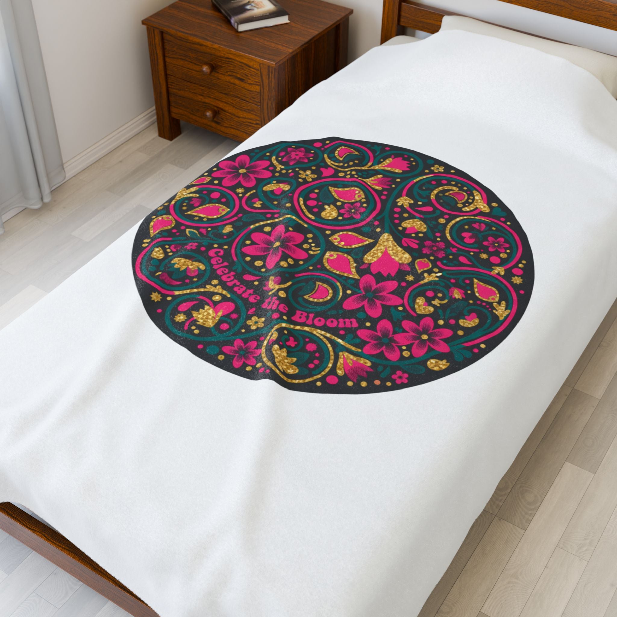 Disco Floral Paisley Blanket | vintage paisley print, 70s revival
