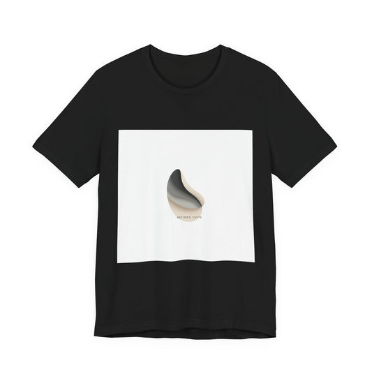 Abstract Neutral Wave Tee | Quiet Luxury, Minimalist Subtle Texture
