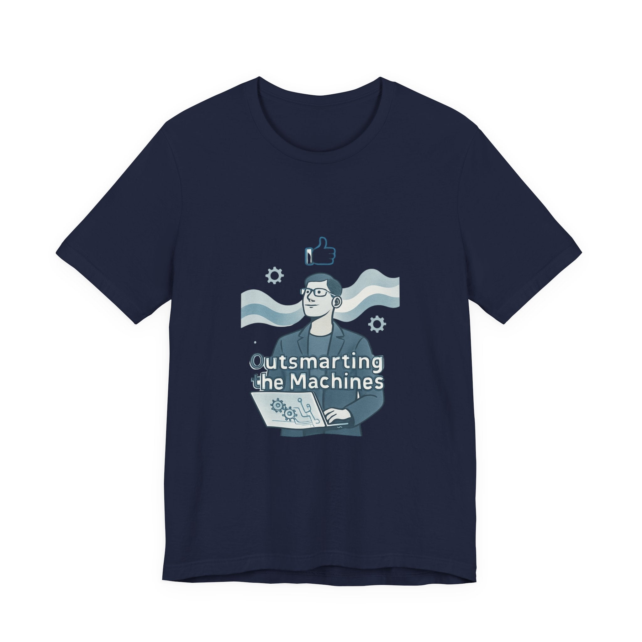 Outsmarting the Machines Tee - Funny AI Programmer Graphic T-Shirt