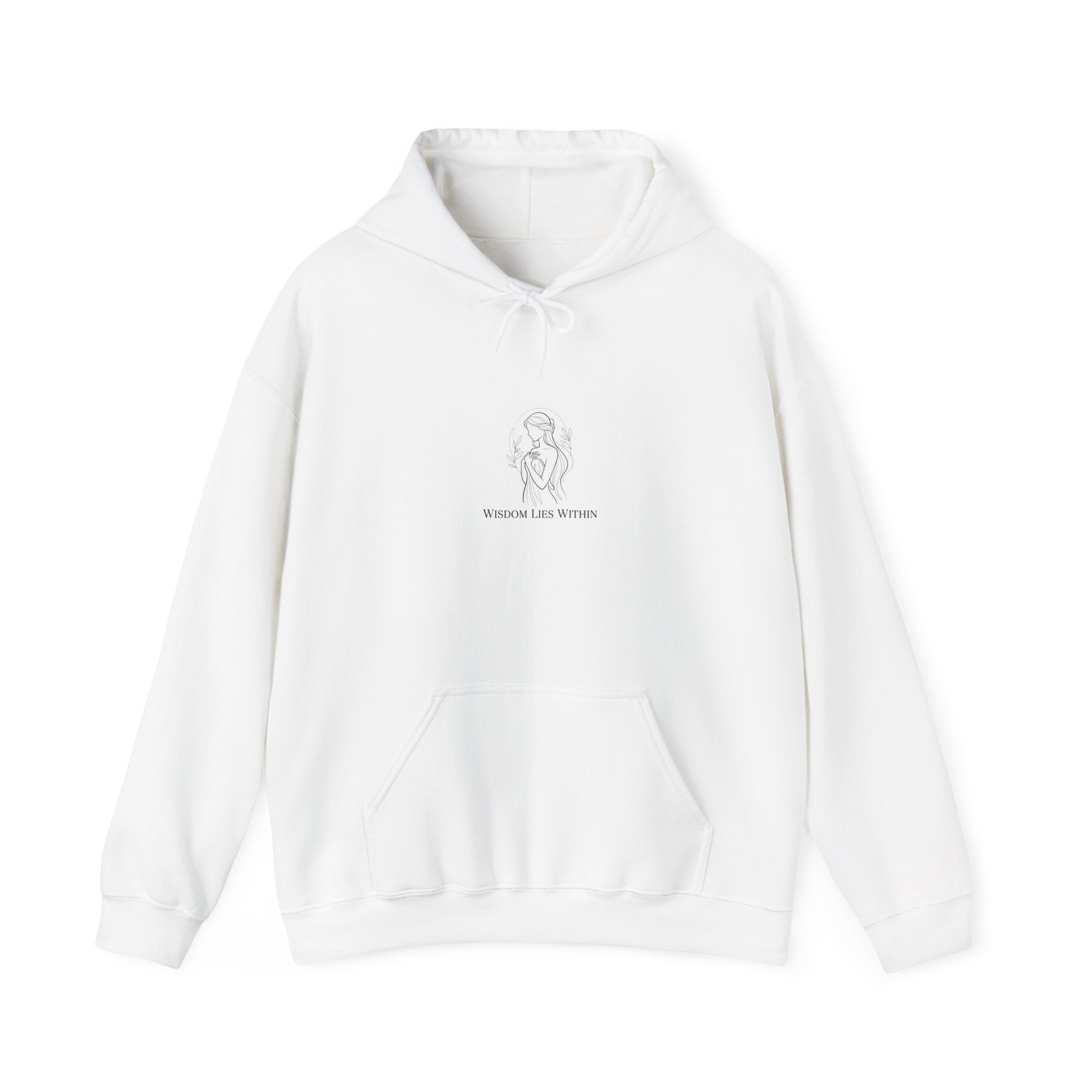 Fate Slogan Wing Motif Hoodie | Mythic Minimalism, Stoic Philosophy Art