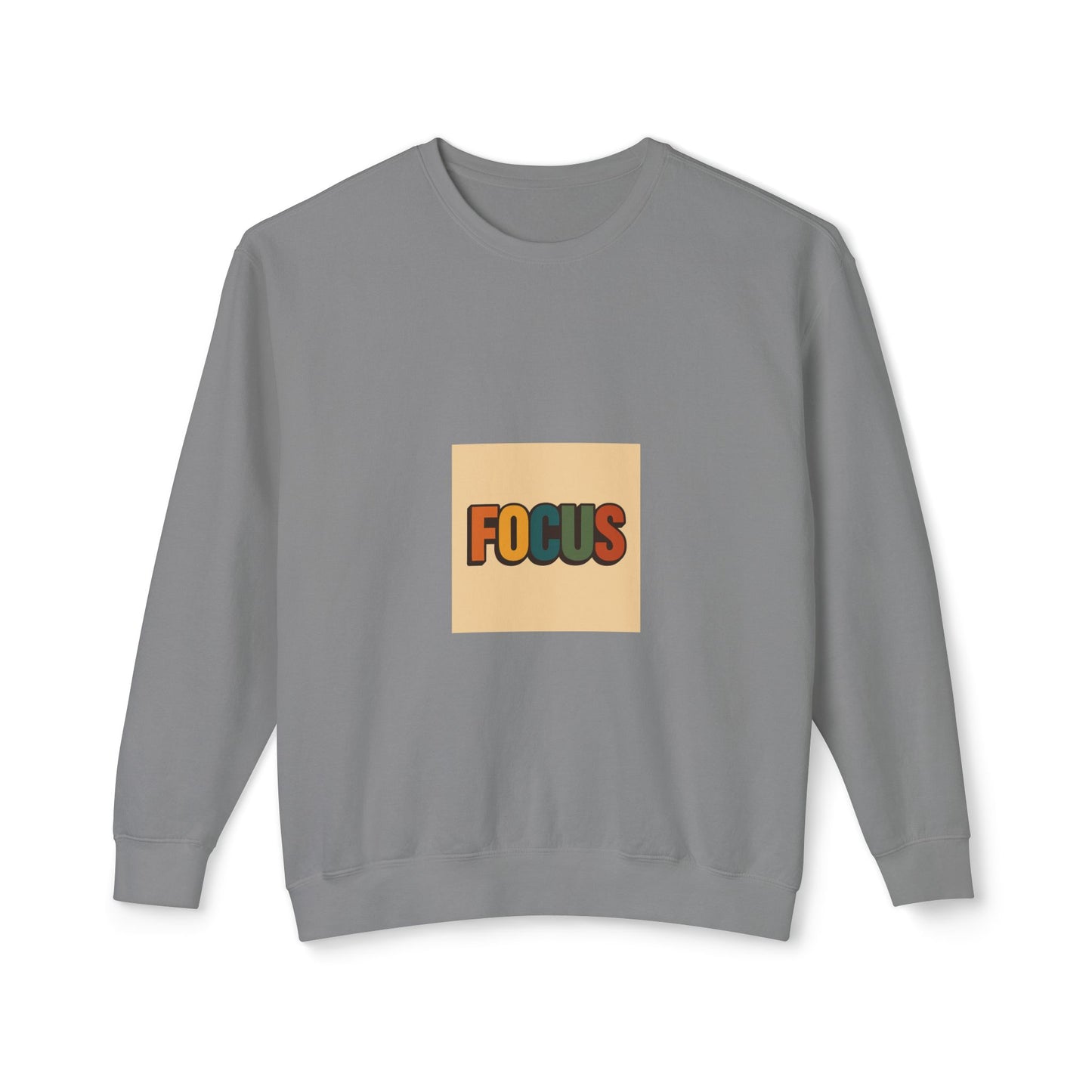 Focus Retro Crewneck Sweatshirt — Motivational Graphic Pullover