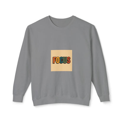 Focus Retro Crewneck Sweatshirt — Motivational Graphic Pullover