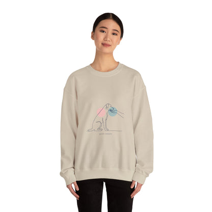 Minimal One-Line Dog Outline Sweatshirt | Minimal Pet Art, Pet Outline Design