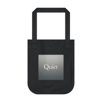Quiet Square Canvas Tote — Minimalist Organic Grocery & Book Bag