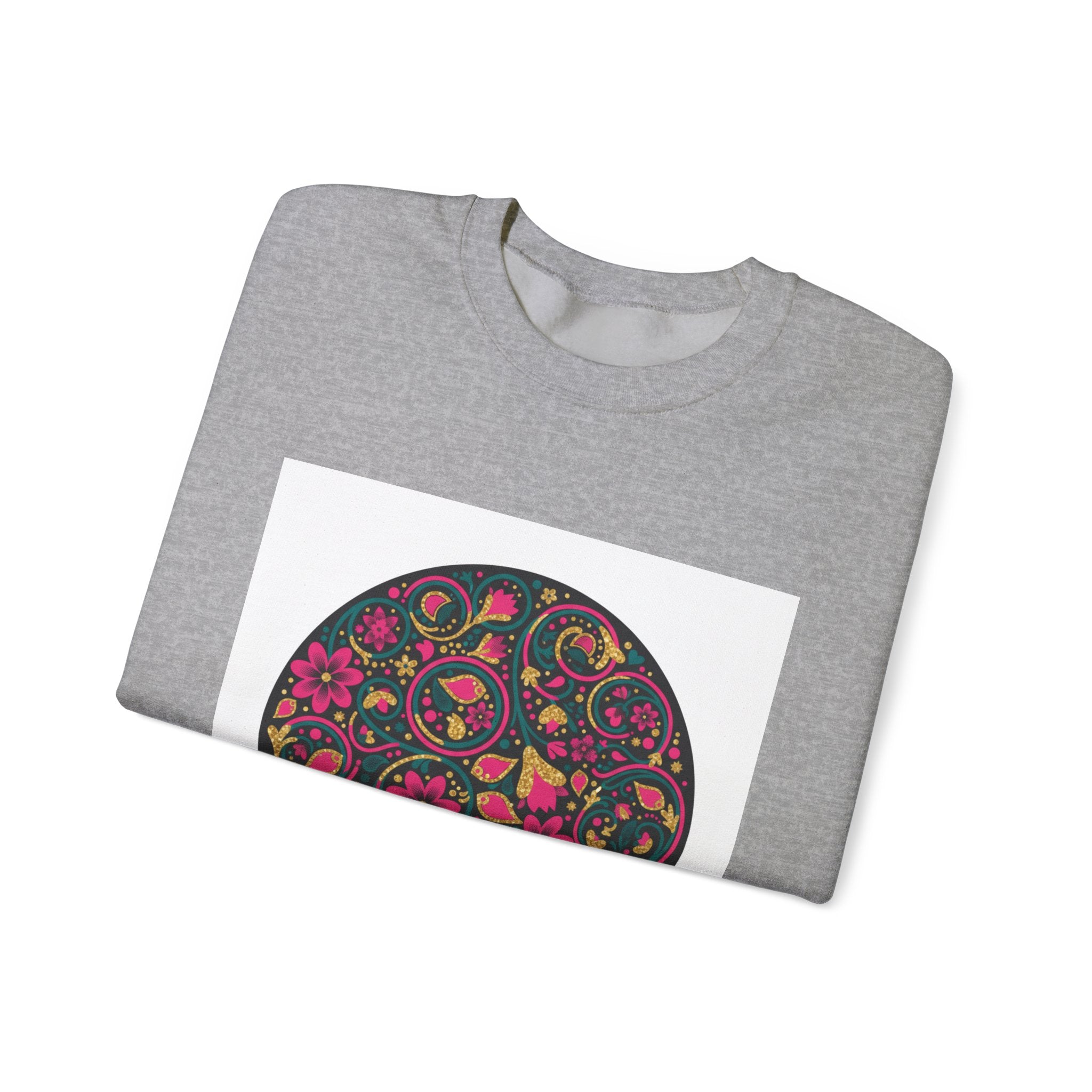 Disco Floral Paisley Circle Sweatshirt | retro party, 70s revival