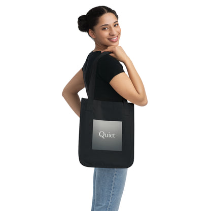 Quiet Square Canvas Tote — Minimalist Organic Grocery & Book Bag