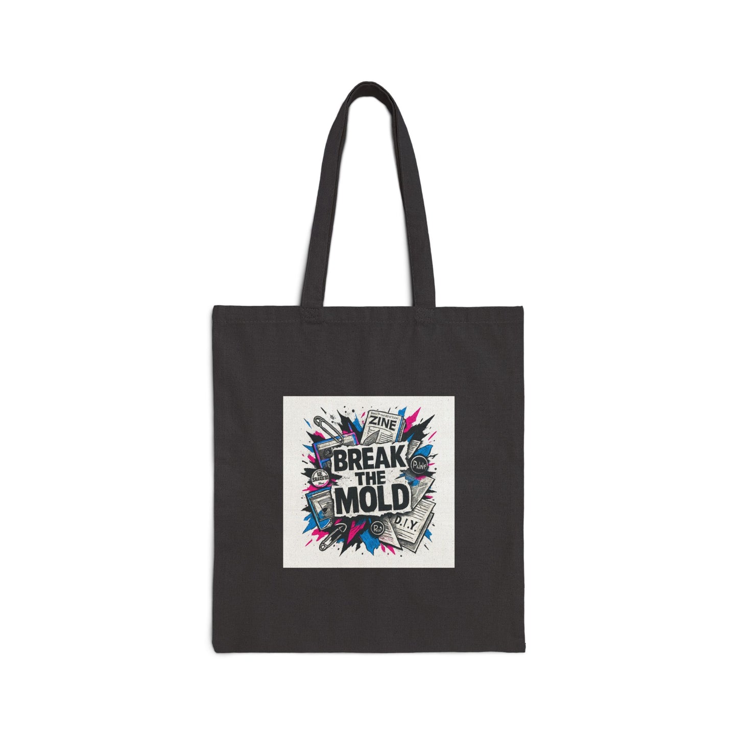 Tote — "Break the Mold" Graphic Cotton Canvas Tote Bag