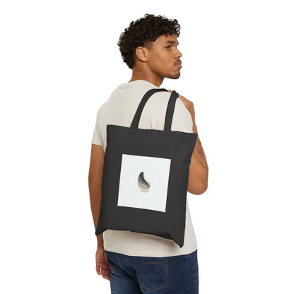 Minimal Abstract Cutout Tote, Quiet Luxury Neutral Minimalist, Subtle Texture Canvas