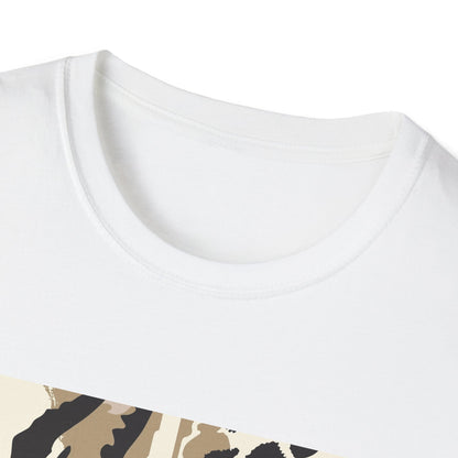 Animal Print Square Graphic Tee — Neutral Leopard & Zebra Pattern T-Shirt