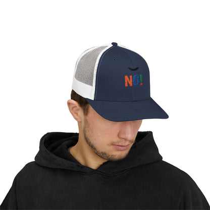 NO! Multicolor Embroidered Trucker Cap — Casual Snapback Hat