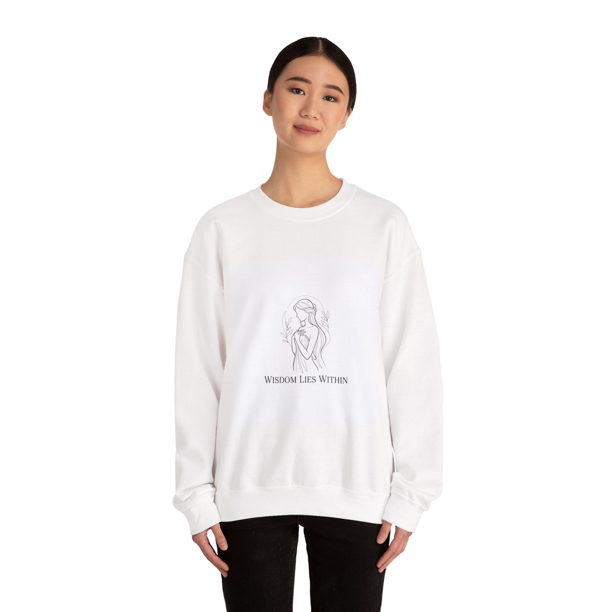 Wisdom Lies Within Crewneck Sweatshirt | mythic design, stoic philosophy art