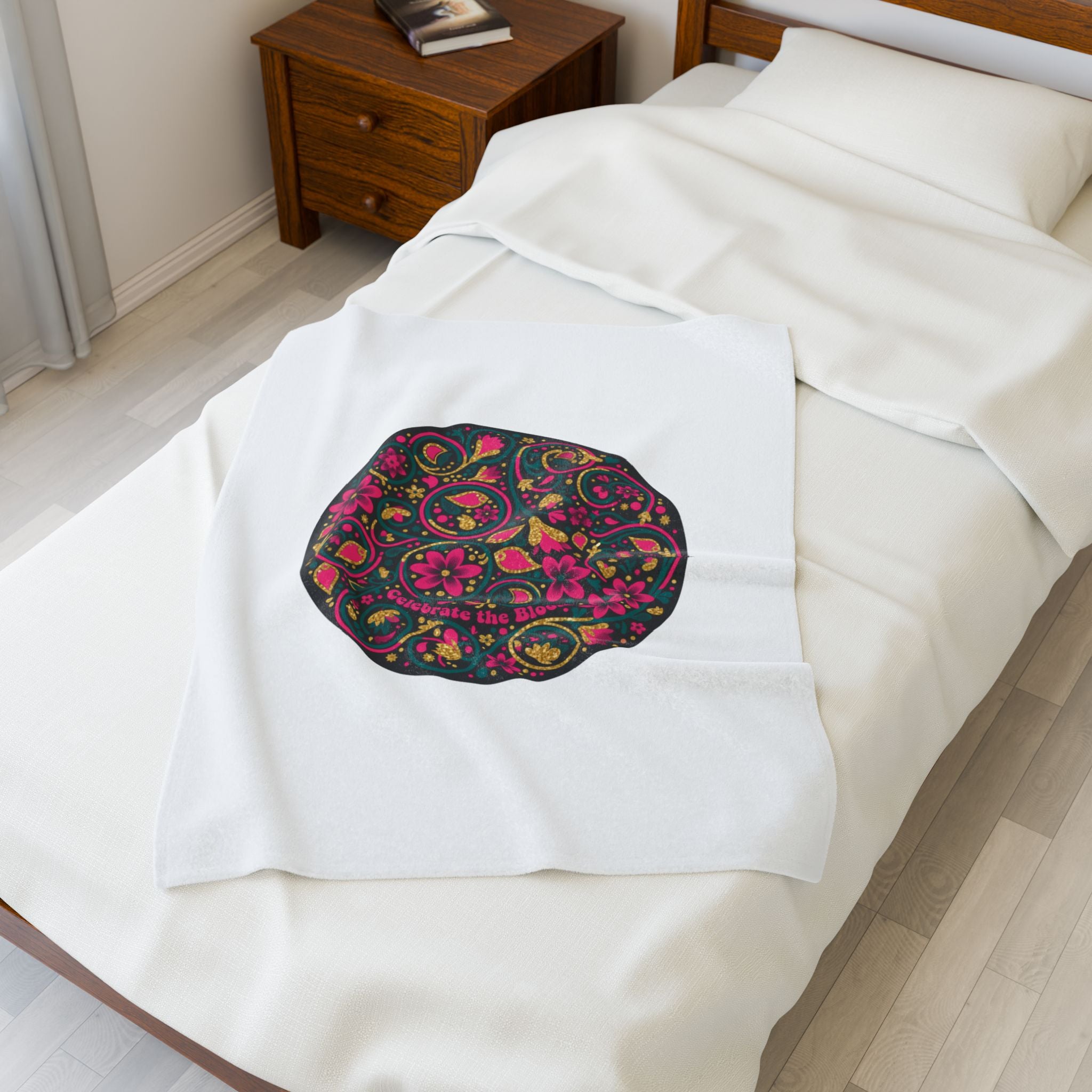 Disco Floral Paisley Blanket | vintage paisley print, 70s revival