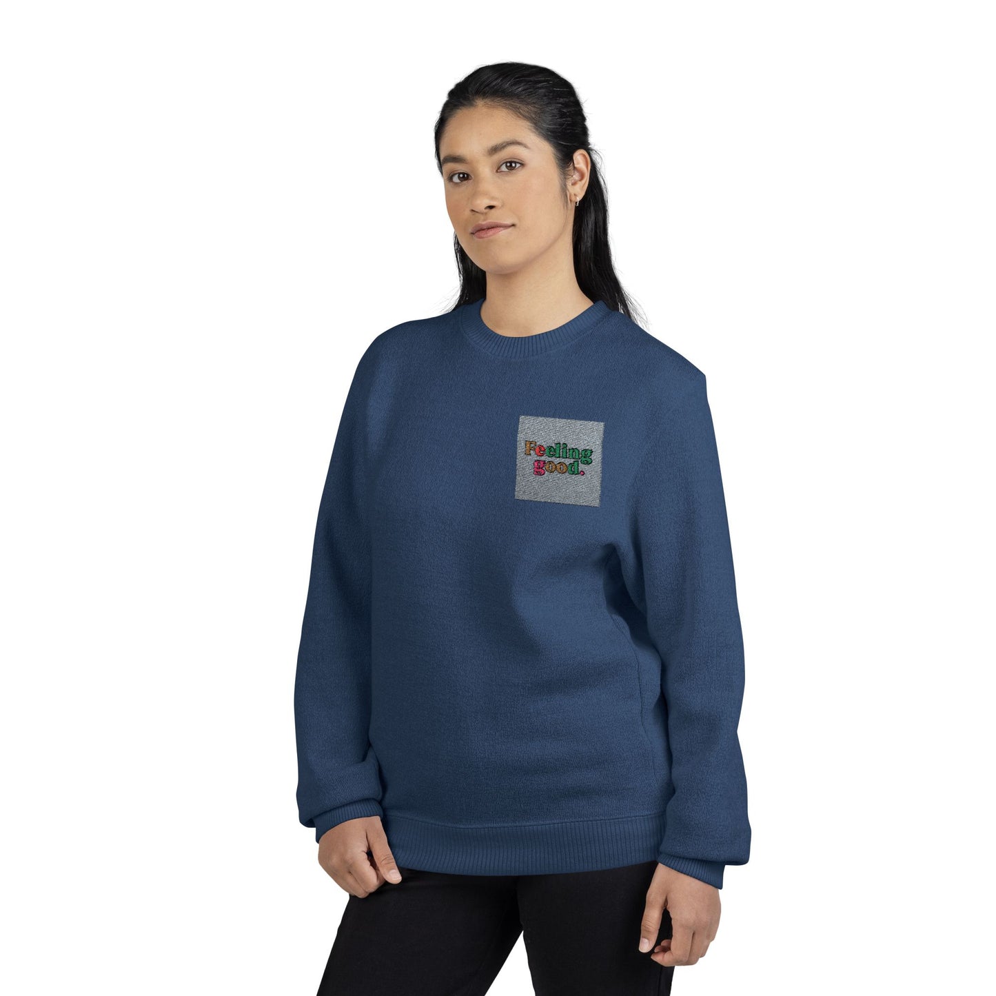 Nantucket Embroidered Crewneck Sweatshirt — Cozy Coastal Logo Pullover