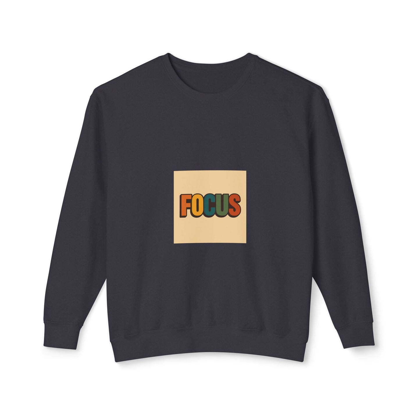 Focus Retro Crewneck Sweatshirt — Motivational Graphic Pullover