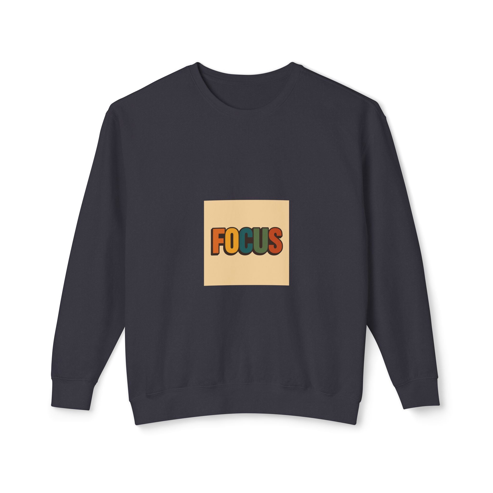 Focus Retro Crewneck Sweatshirt — Motivational Graphic Pullover