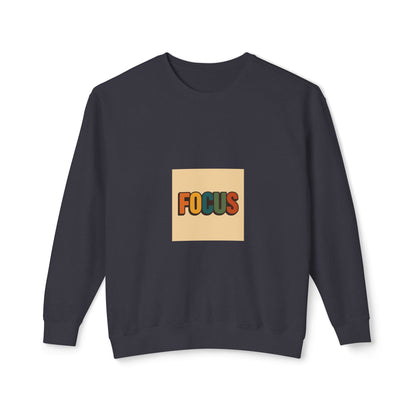 Focus Retro Crewneck Sweatshirt — Motivational Graphic Pullover