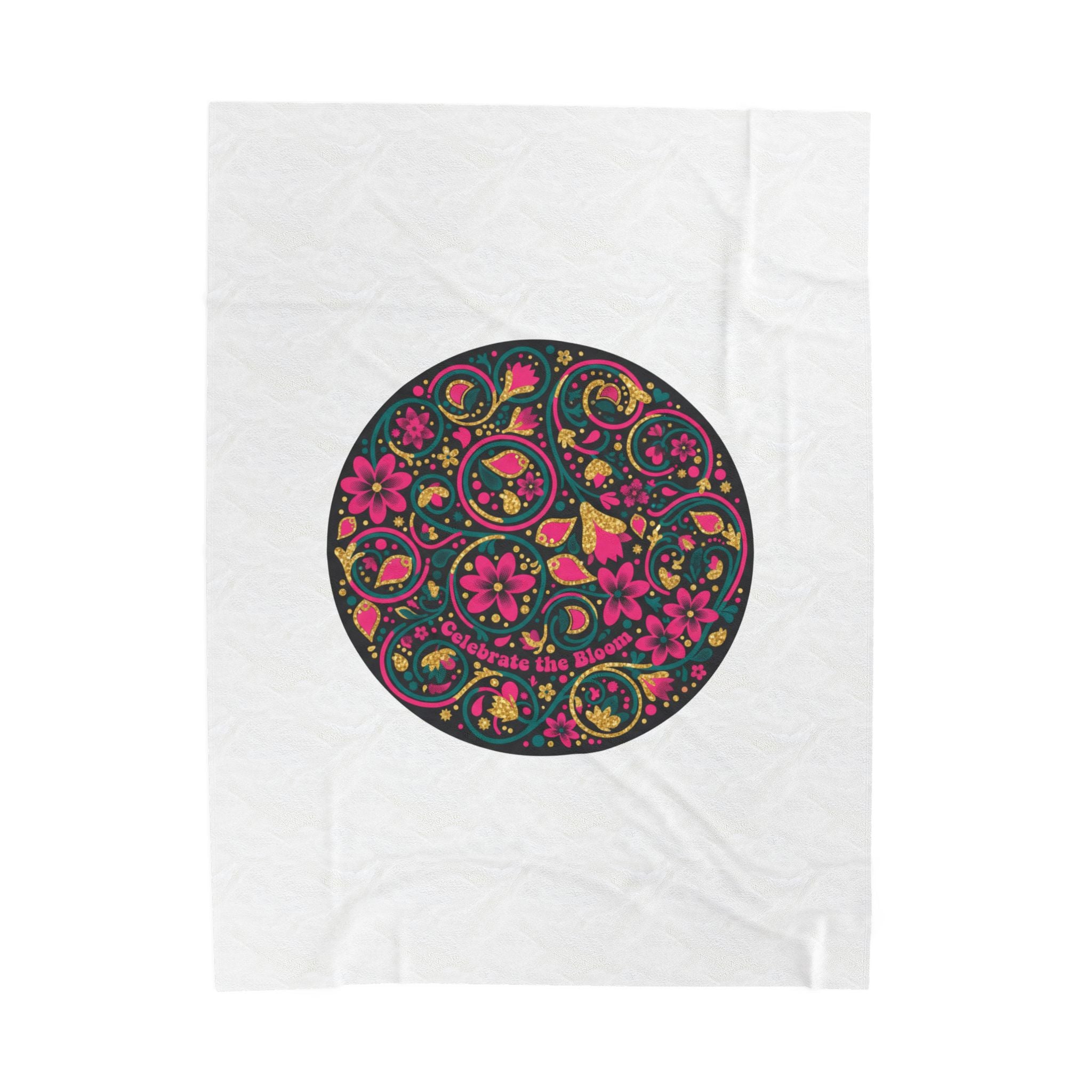 Disco Floral Paisley Blanket | vintage paisley print, 70s revival