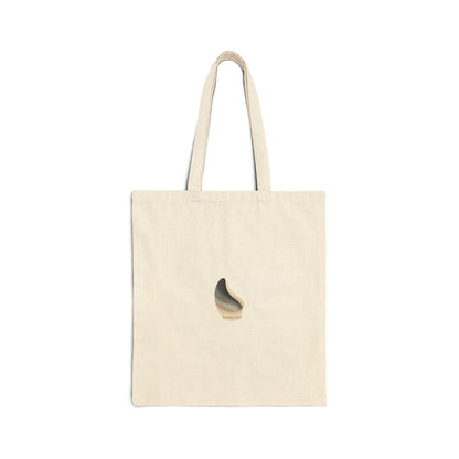 Minimal Abstract Cutout Tote, Quiet Luxury Neutral Minimalist, Subtle Texture Canvas