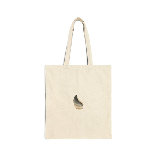 Minimal Abstract Cutout Tote, Quiet Luxury Neutral Minimalist, Subtle Texture Canvas