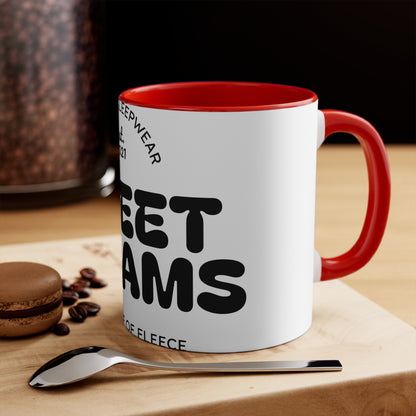 Accent Mug — 'Sweet Dreams' Pink Interior Coffee Cup, Custom Sleepwear Design