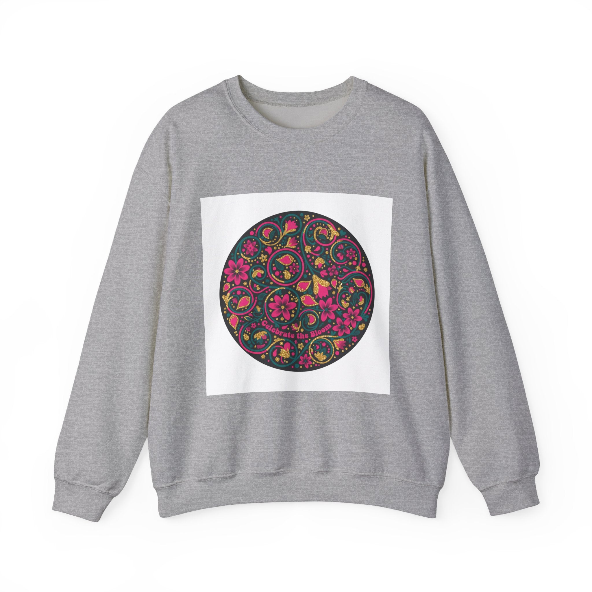 Disco Floral Paisley Circle Sweatshirt | retro party, 70s revival