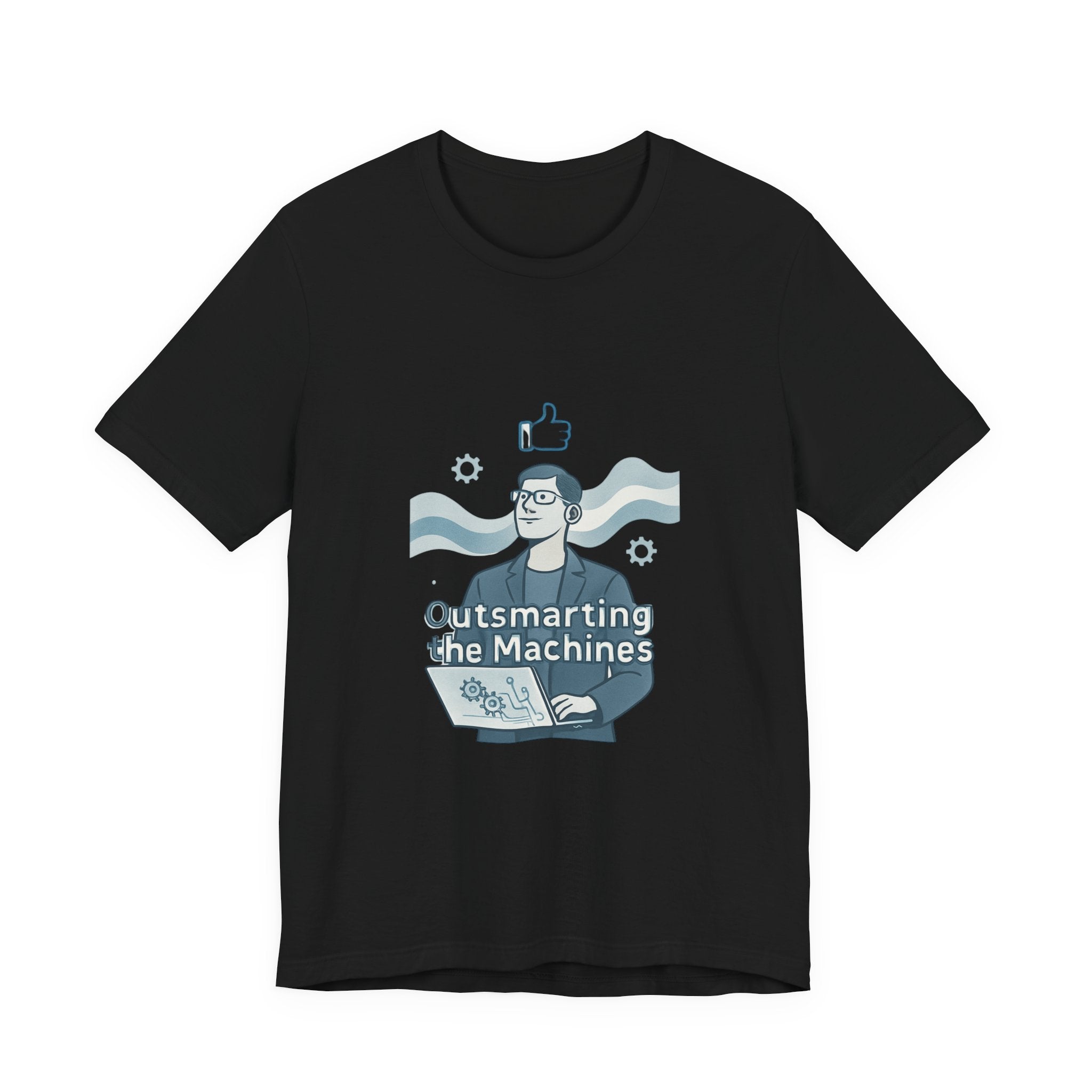 Outsmarting the Machines Tee - Funny AI Programmer Graphic T-Shirt