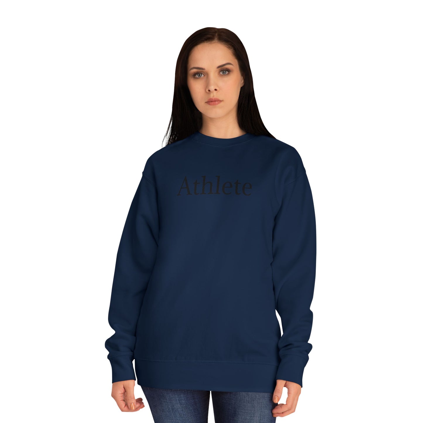 Athlete Crewneck Sweatshirt — Minimal Athletic Graphic Pullover