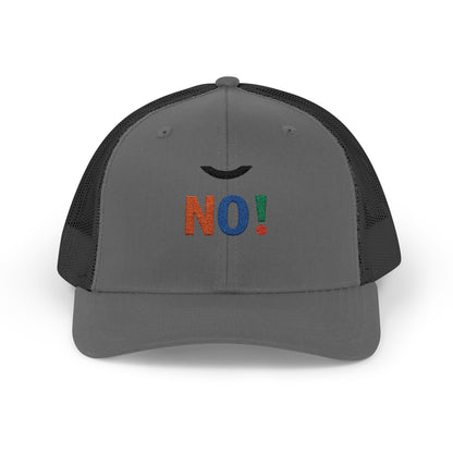 NO! Multicolor Embroidered Trucker Cap — Casual Snapback Hat