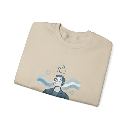 Crewneck Sweatshirt – “Outsmarting the Machines” Retro Tech Graphic