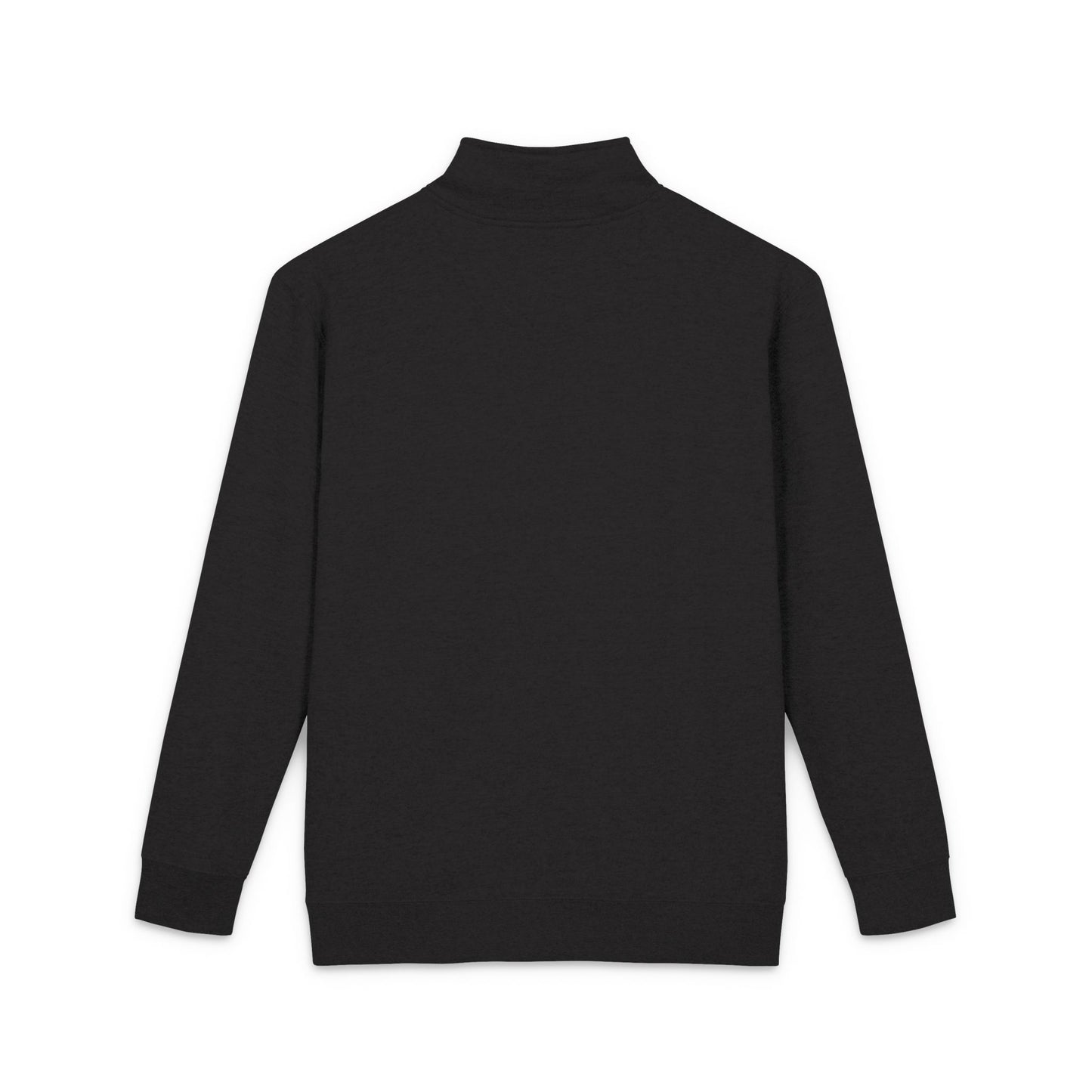 Embroidered 'OMG!' Fleece Pullover — Cozy Casual Quarter-Zip Sweatshirt