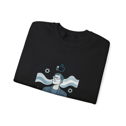 Crewneck Sweatshirt – “Outsmarting the Machines” Retro Tech Graphic