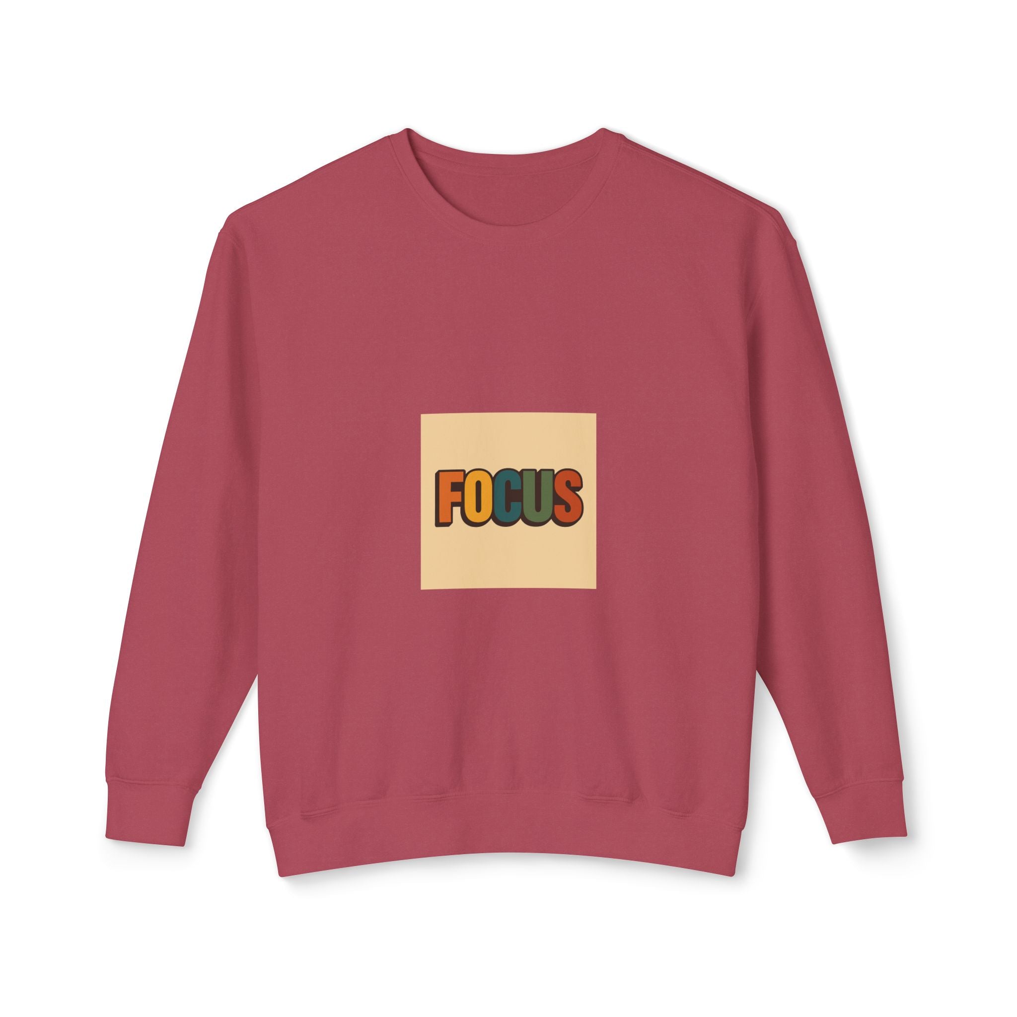 Focus Retro Crewneck Sweatshirt — Motivational Graphic Pullover
