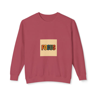 Focus Retro Crewneck Sweatshirt — Motivational Graphic Pullover