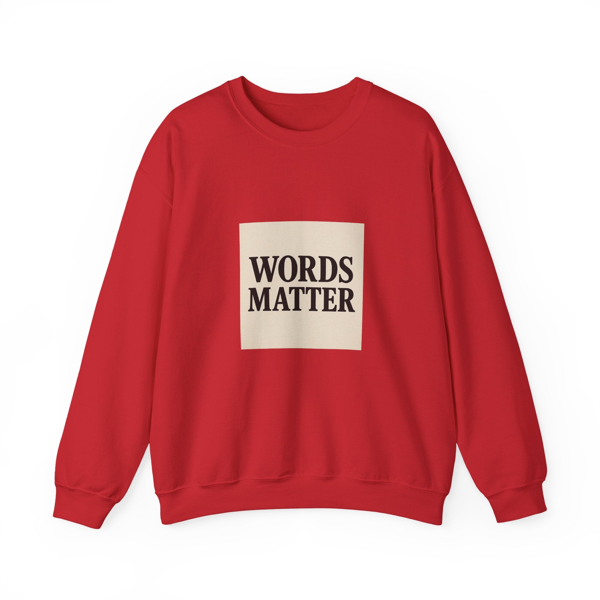 Words Matter Sweatshirt — Neutral Minimalist Crewneck
